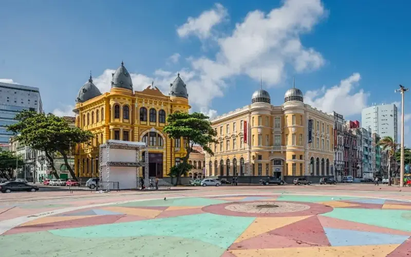 Marco Zero e prédios históricos do Recife Antigo