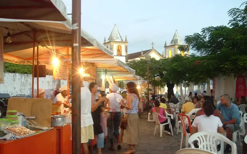 Barracas e igreja no Alto da Sé