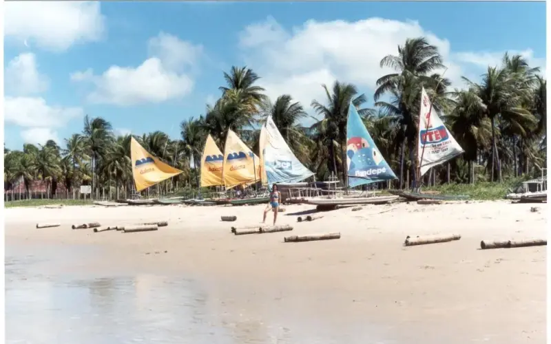Jangadas coloridas em Porto de Galinhas